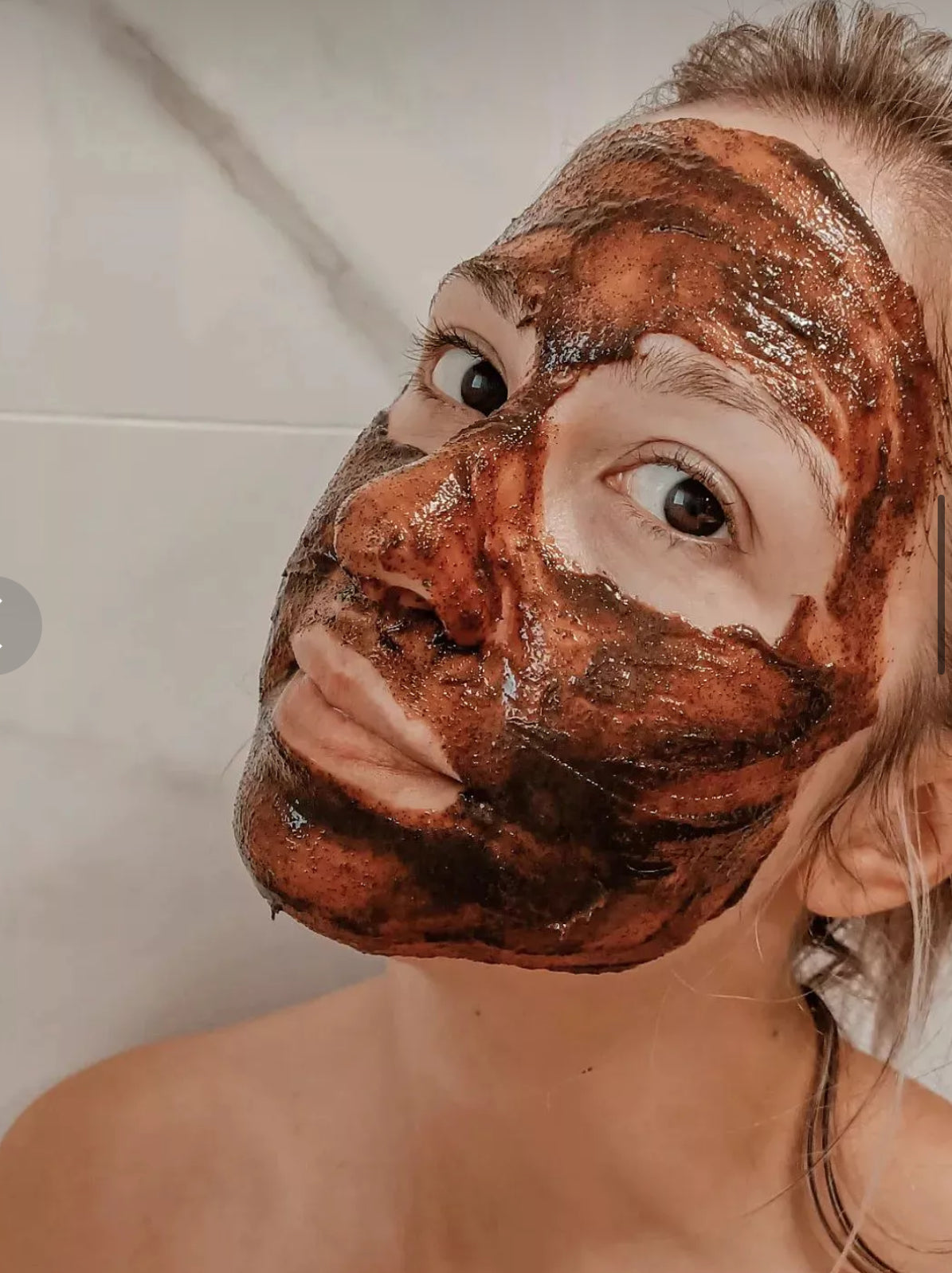 VEIDO KAUKĖ SU KAKAVA, KOKOSAIS IR MIGDOLŲ ALIEJUMI “RADIANT GLOW”, 30 ml MINI - Boku | Veido priežiūra | Plaukų priežiūra | Kūno priežiūra | Nemokamas pristatymas nuo 50EUR