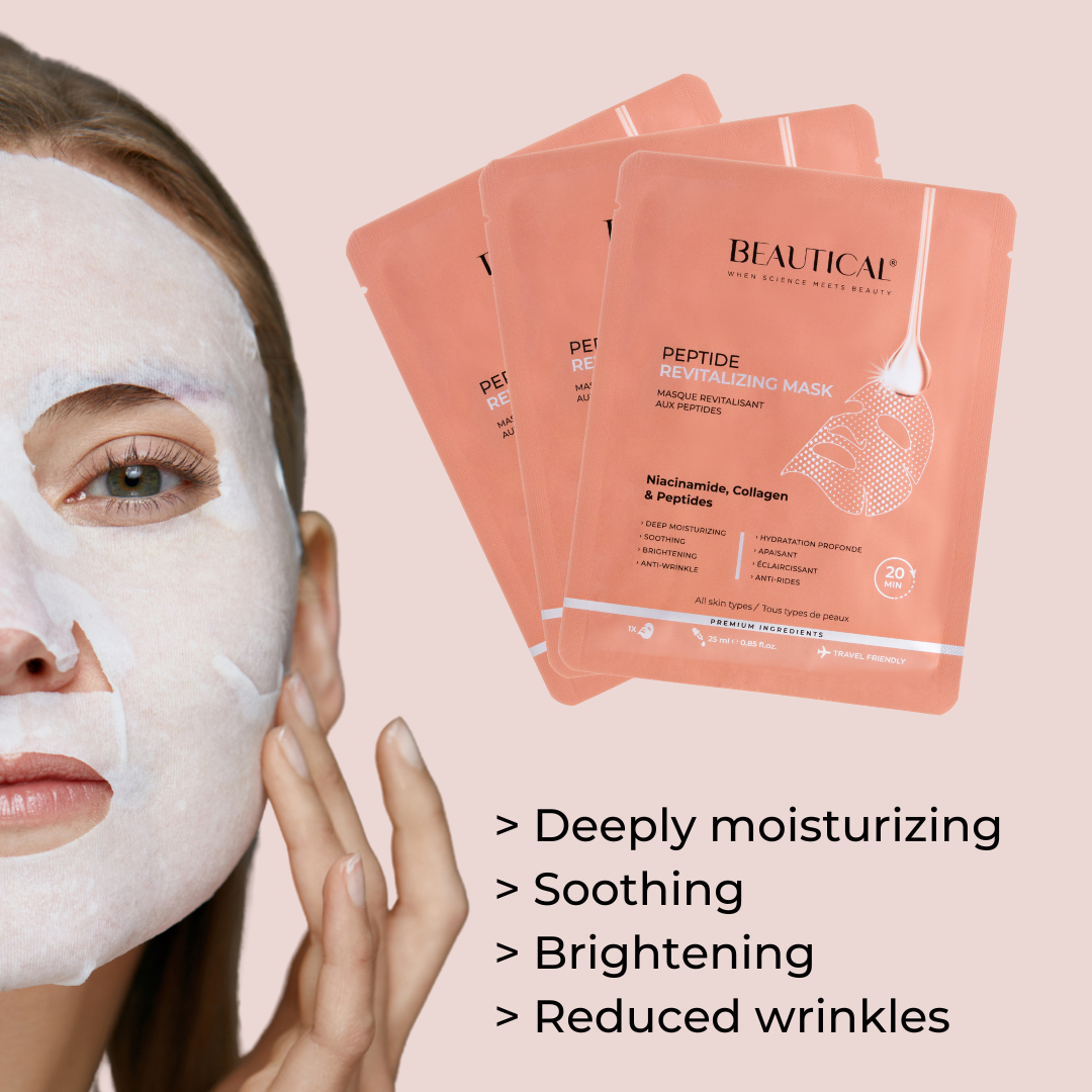 Beautical sheet face mask with peptides (1 pc.)