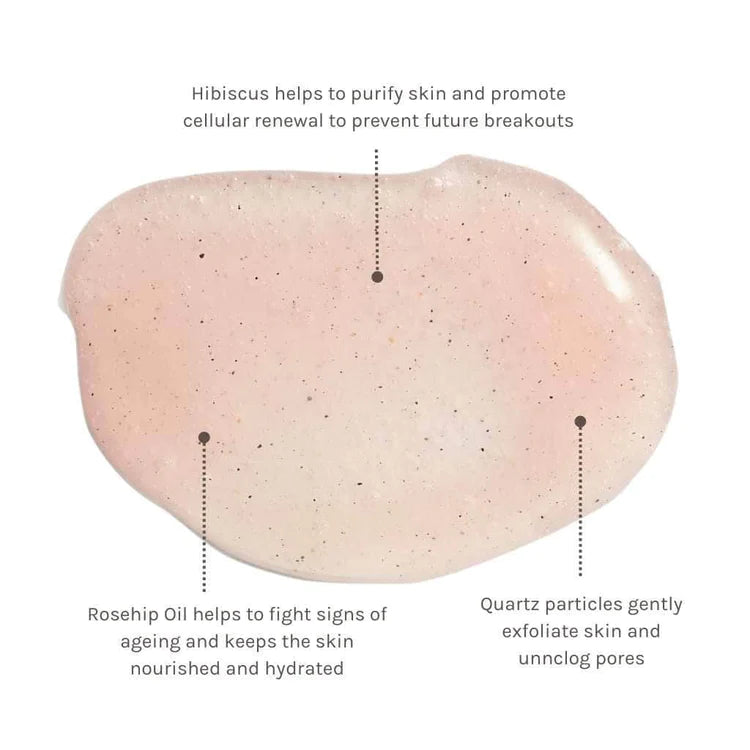 Rožinio kvarco veido šveitiklis