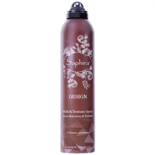 Lakas plaukams "Saphira Design Mineral Hold & Texture Hair Spray", su Negyvosios jūros mineralais, 221 ml