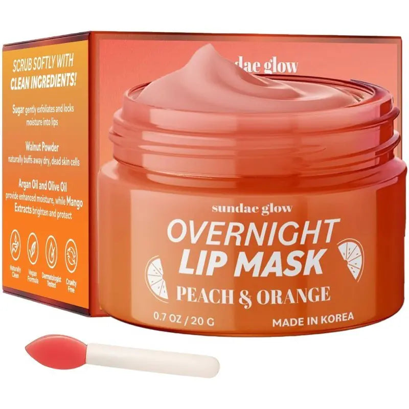 Lūpų kaukė Sundae Glow Lip Mask Peach & Orange, Persikų ir apelsinų kvapo - Boku | Veido priežiūra | Plaukų priežiūra | Kūno priežiūra | Nemokamas pristatymas nuo 50EUR