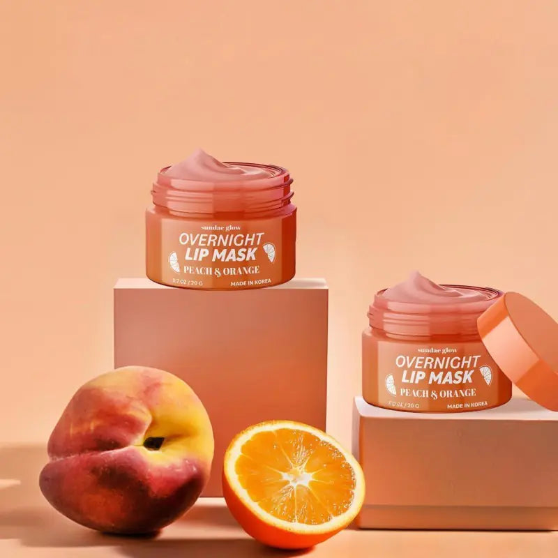 Lūpų kaukė Sundae Glow Lip Mask Peach & Orange, Persikų ir apelsinų kvapo - Boku | Veido priežiūra | Plaukų priežiūra | Kūno priežiūra | Nemokamas pristatymas nuo 50EUR