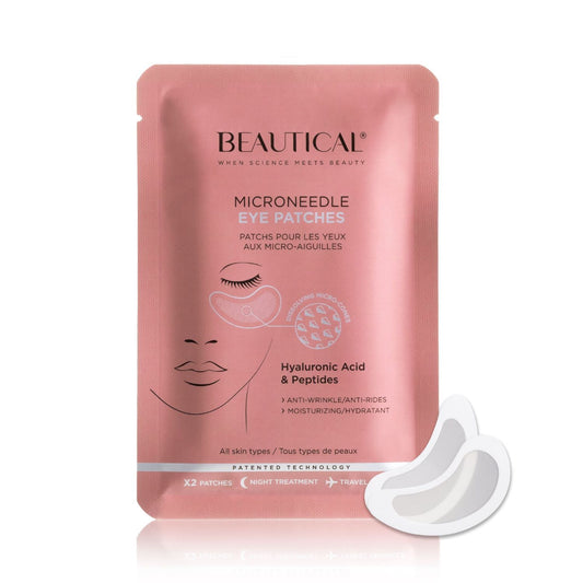 Beautical "Eye patches with microneedles, hyaluronan and peptides", 1 pair